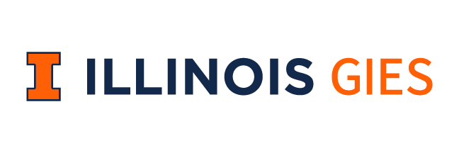 Brand Style Guide Wordmark Example - Illinois Gies white